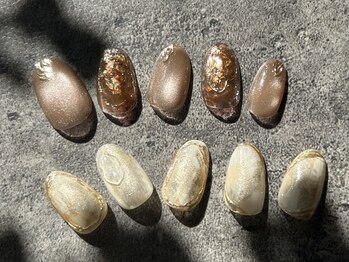 ブラウンネイル(brown nail)の写真/お仕事上派手なネイルができない方やシンプル派の方必見！上品なデザイン多数ご用意☆持ち込みも◎