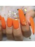 スカルプ◇キラキラ宝石×クリアフレンチネイル