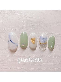 ピアルシア(piaaLucia)/大理石風ネイル