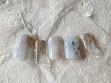 アイネイルズ 梅田店(I nails)/モヘア塗りかけラメ¥7700