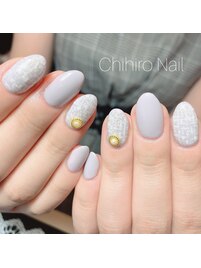 ツイード柄ジェルデザイン