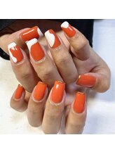 オッドジョブス ネイルアンドアイラッシュ 庚午店(odd jobs)/オレンジネイル