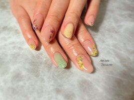 ドライフラワーネイル