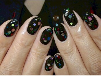 ネイルアンドアイラッシュスタジオ シュシュ(chouchou)/大人かっこいいネイル×色々ホロ