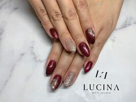 YM-470 大人のボルドー冬ネイル