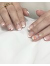 フレンチネイル×2本アート