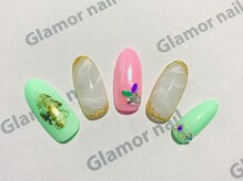 グラマーネイル(Glamor nail)/パステル×ビジュー
