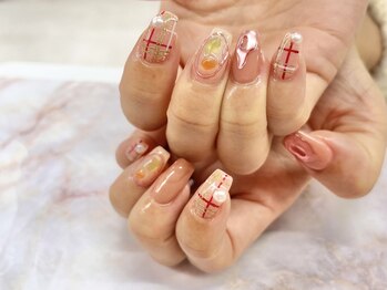 ディーネイル 京橋(D-nail)/立和名/冬☆チェックニュアンス