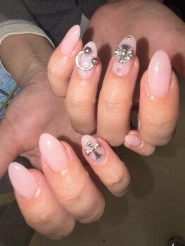 シーネイル(See.nail)/レース×ピアスパーツ