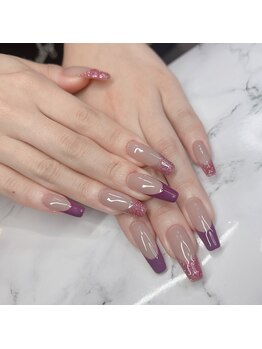 ヘブン ネイル 鶯谷(HEAVEN Nail)/パープルフレンチ