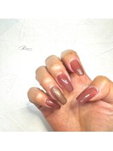 ドットビー(.Bee)/くすみピンクのワンカラーネイル