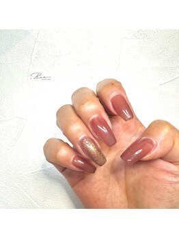 ドットビー(.Bee)/くすみピンクのワンカラーネイル