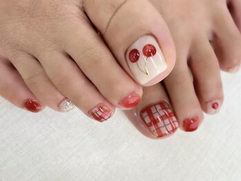 ネイル デザイン グレイス(Grace)/フットお持ち込みデザイン