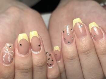 サロンドファン(salon de Fan)/イエローフレンチ×リボン