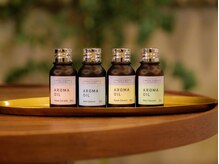 当店オリジナルのオーガニックアロマ。嗅覚からアプローチ。