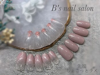 ビーズネイル バイブレス イオンタウン泉大沢店(B's Nail by.BLESS)/【オプション】ちょこっとラメ