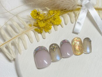 ブレス 仙台駅前本店(BLESS)/ガラスフレンチ×氷ネイル