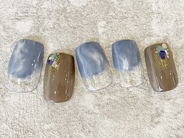 ブルー×ブラウンニュアンス