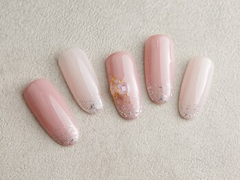 ナチュラルピンク×ラメ