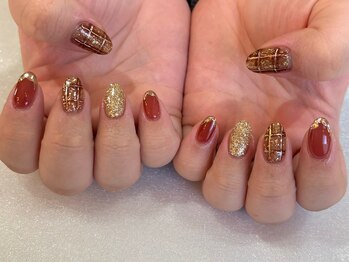 アルティノ ネイル ガーデン(altino nail garden)/冬/ニュアンス/チェック