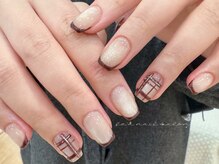 レア(Le'a)/冬ぽっいブラウン格子アート