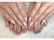 タムタムネイル 本厚木(Tam Tam Nail)/ハンドフットワンカラー＋パーツ