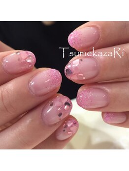 ツメカザリ 西金沢店(TsumekazaRi)/*ラメグラ×ハート*