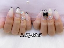 レヒネイル(LeHy nail)/埋め尽くし×リボンネイル