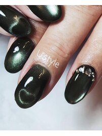 秋冬ハートネイル