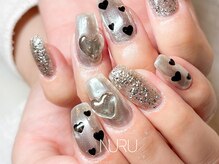 ヌル ネイル 新宿(NURU NAIL)/バレンタイン/ミラー/立体