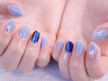 ラルネイル 大宮(Lull. nail)/*スモークブルー*マグネット*
