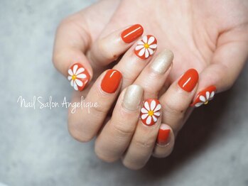 ぷっくりお花ネイル