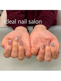 バレンタインネイル