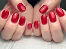 ブリスフルハピネス(Blissful happiness)/赤ラメネイル