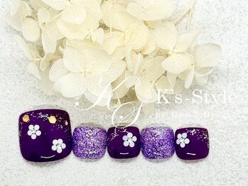 ケーズスタイル バイ キャンアイドレッシー(K's-Style by Can I Dressy)/お花パープル【フット定額】