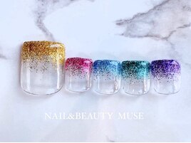 ラメグラフットネイル