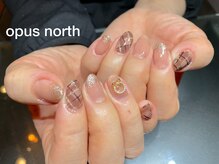 クリスマスネイル/冬ネイル/チェック柄ネイル/古川/