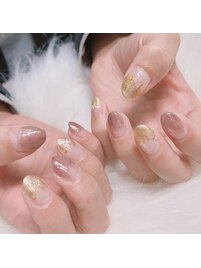 ニュアンス塗りかけネイル