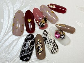バレンタインネイル