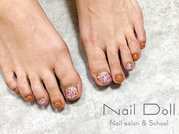 ネイルドール(Nail Doll)/フット ツイード×マスタード