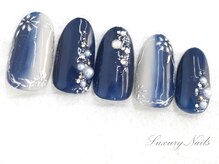 ラグジュアリーネイルズ オオミヤ(Luxury Nails Omiya)/ネイビー*ニュアンスネイル