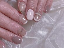 リーフ(Leaf)/ベージュ×ミルク