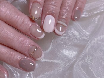 リーフ(Leaf)/ベージュ×ミルク