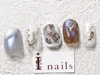 アイネイルズ 梅田店(I nails)/ミラーもやもやニュアンス￥9200