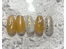 ミュウネイル(miu_nail)/ニュアンス×ゴールドミラー