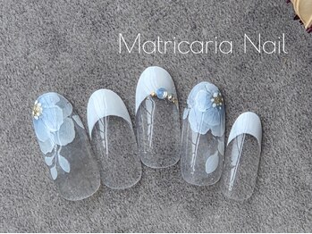 マトリカリア ネイルアンドビューティー(Matricaria)の写真/《1月限定＊ご新規様オフ無料》繊細な手描きアートで人気の大人上品・ニュアンスネイルを楽しむ