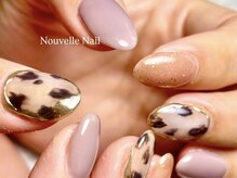 ヌーベルネイル(Nouvelle Nail)/秋ネイル　べっこう