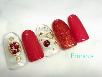 フランセス(Frances)/大人可愛い赤ネイル