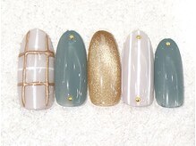 リノ ネイル(Rino nail)/9月の新作　大人ボーダー　709i2