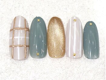 リノ ネイル(Rino nail)/9月の新作 大人ボーダー 709i2